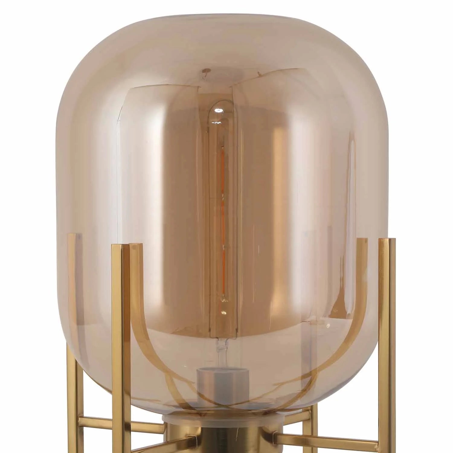 LÚZETE - LAMPADA DA TAVOLO CORDELIA ORO/AMBRA