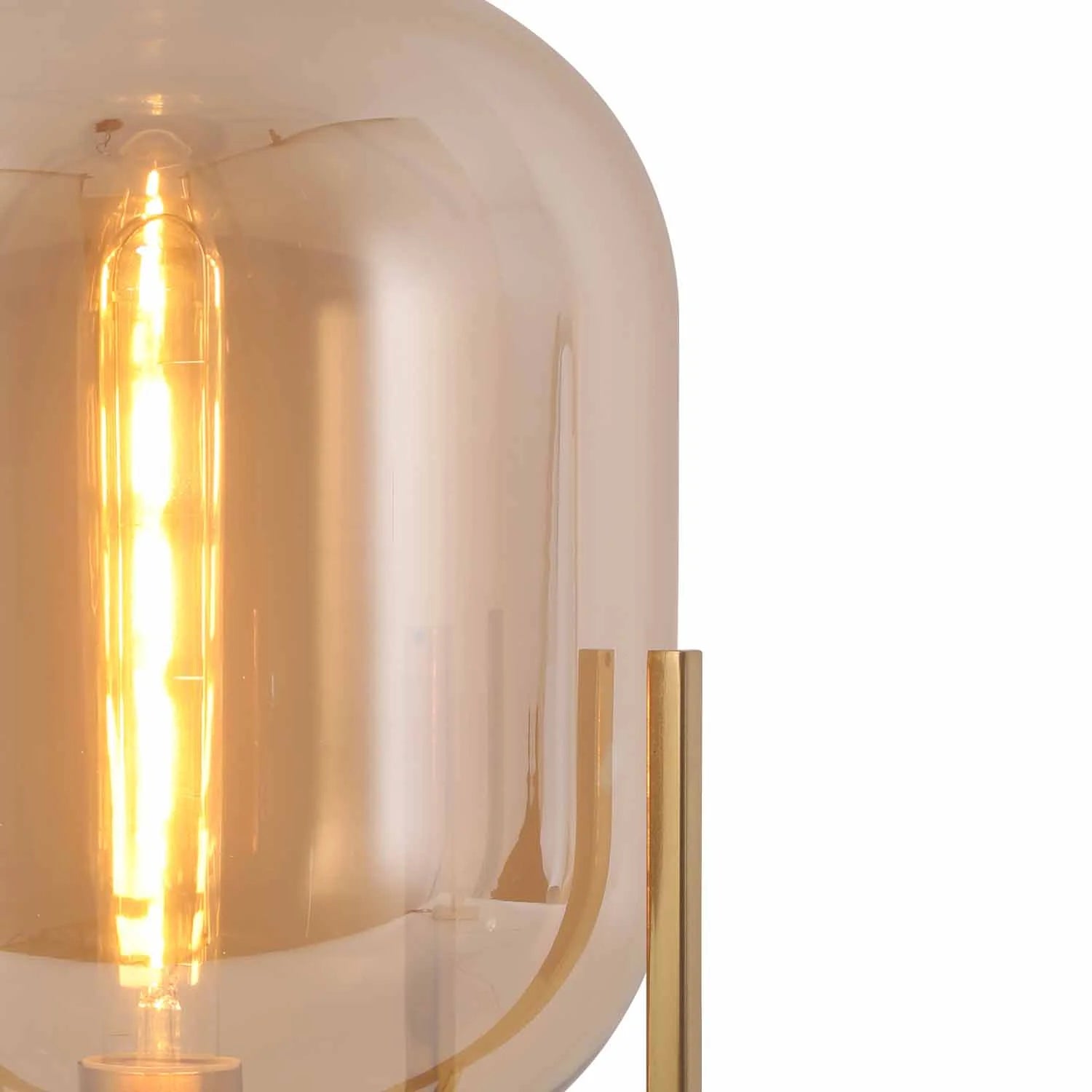 LÚZETE - LAMPADA DA TAVOLO CORDELIA ORO/AMBRA