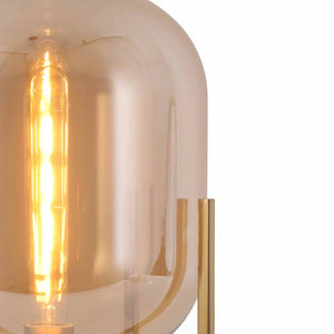 LÚZETE - LAMPADA DA TAVOLO CORDELIA ORO/AMBRA