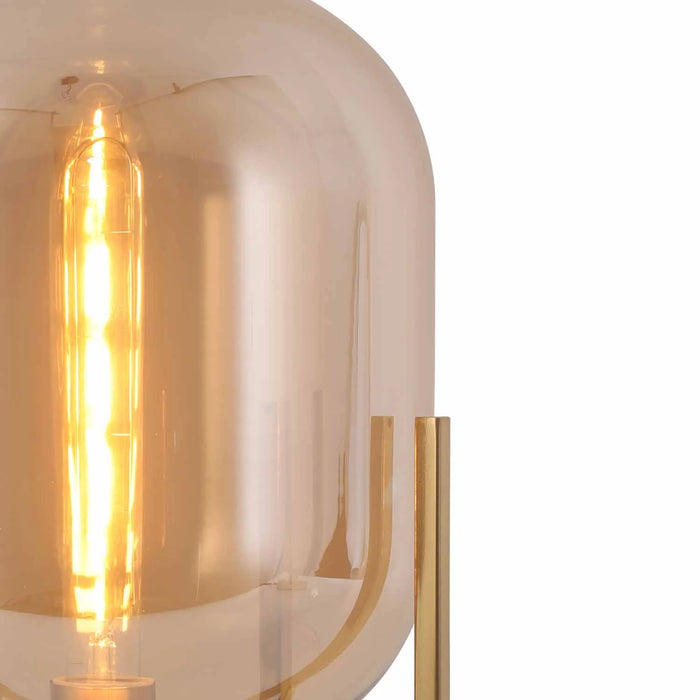 LÚZETE - LAMPADA DA TAVOLO CORDELIA ORO/AMBRA