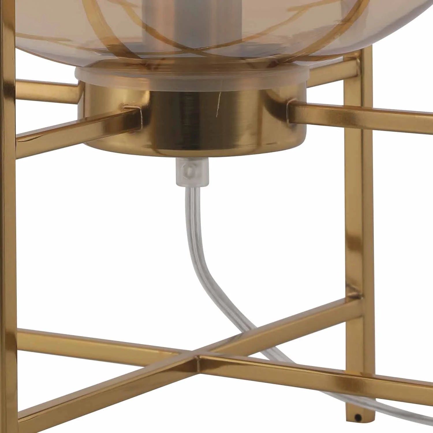 LÚZETE - LAMPADA DA TAVOLO CORDELIA ORO/AMBRA