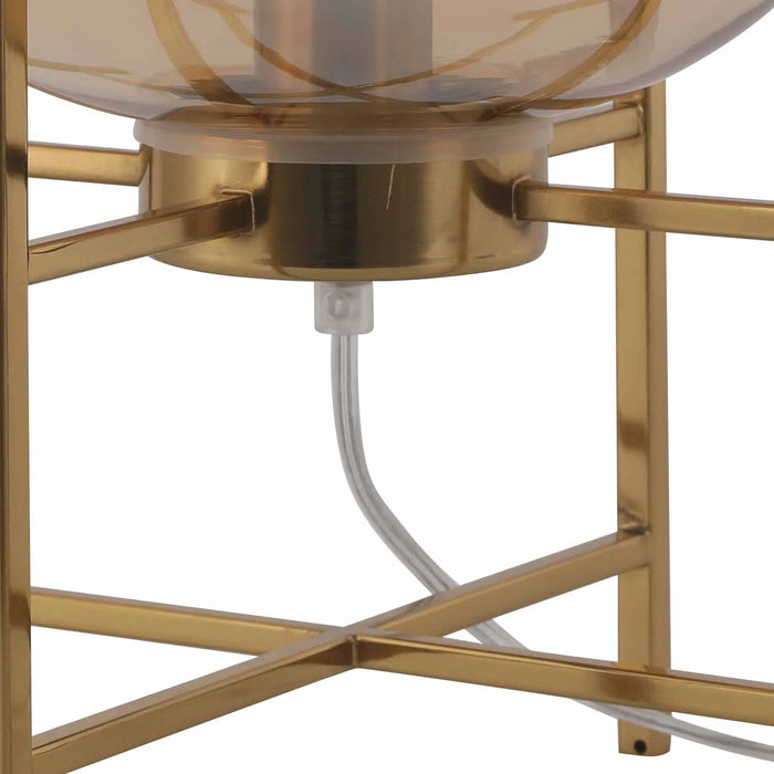 LÚZETE - LAMPADA DA TAVOLO CORDELIA ORO/AMBRA