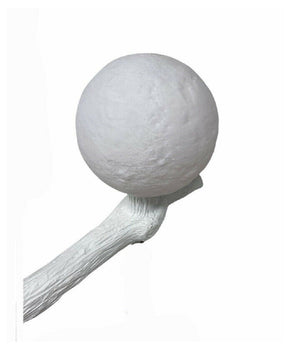 Lampada Da Tavolo Decorativa A Forma Di Scoiattolo In Resina Lume Moderno G9 D06  Bianco       