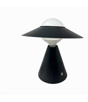 Lampada Da Tavolo Decorativa Con Paralume A Cappello Orientabile Lume E27 D13  Nero       