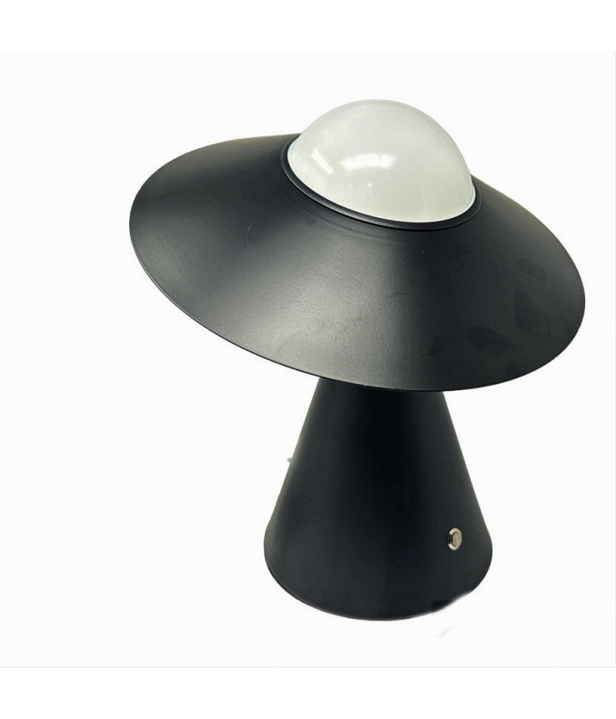 Lampada Da Tavolo Decorativa Con Paralume A Cappello Orientabile Lume E27 D13  Nero       