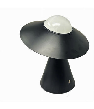 Lampada Da Tavolo Decorativa Con Paralume A Cappello Orientabile Lume E27 D13  Nero       