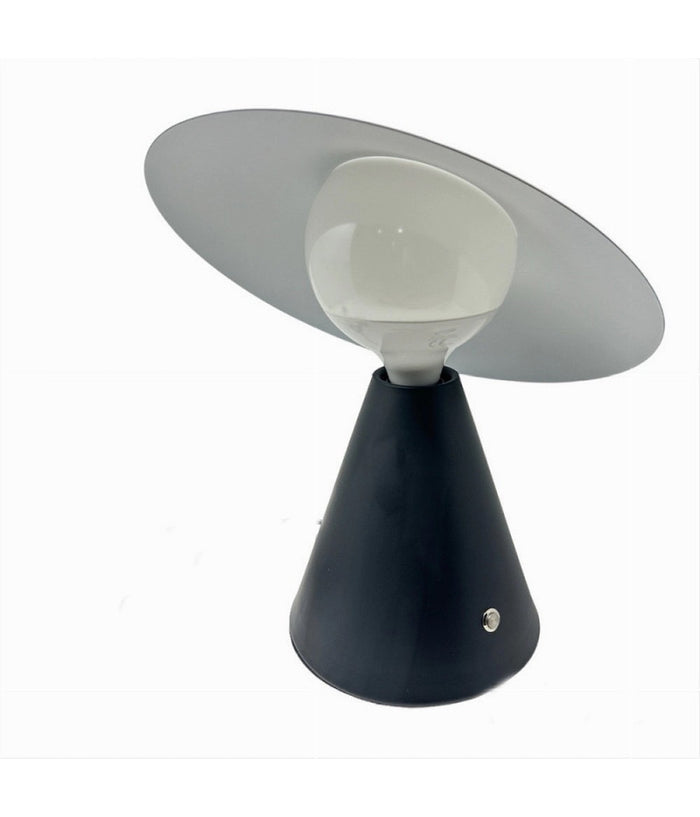 Lampada Da Tavolo Decorativa Con Paralume A Cappello Orientabile Lume E27 D13  Nero       