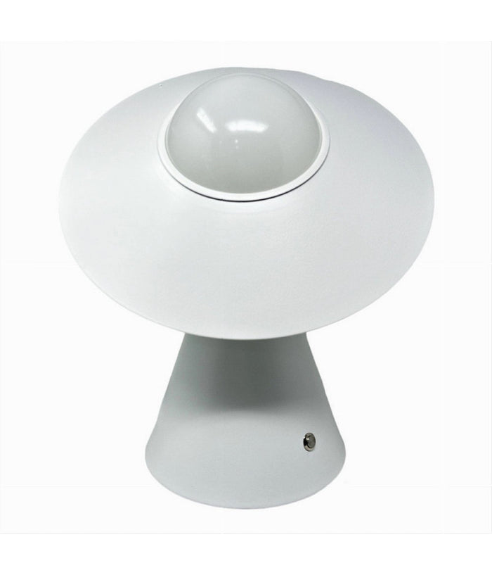 Lampada Da Tavolo Decorativa Con Paralume A Cappello Orientabile Lume E27 D13  Bianco       