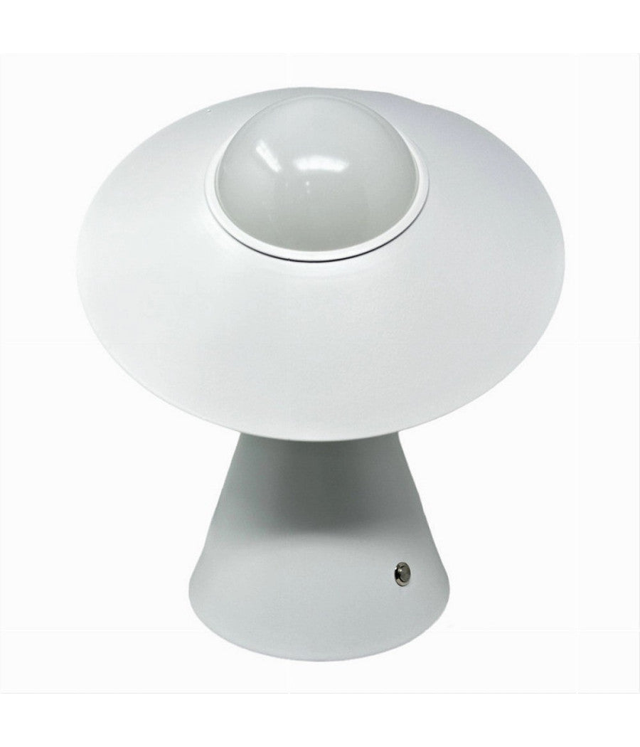 Lampada Da Tavolo Decorativa Con Paralume A Cappello Orientabile Lume E27 D13  Bianco       