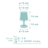 LÚZETE - LAMPADA DA TAVOLO DREAM FLOWERS PER BAMBINI E14 VERDE