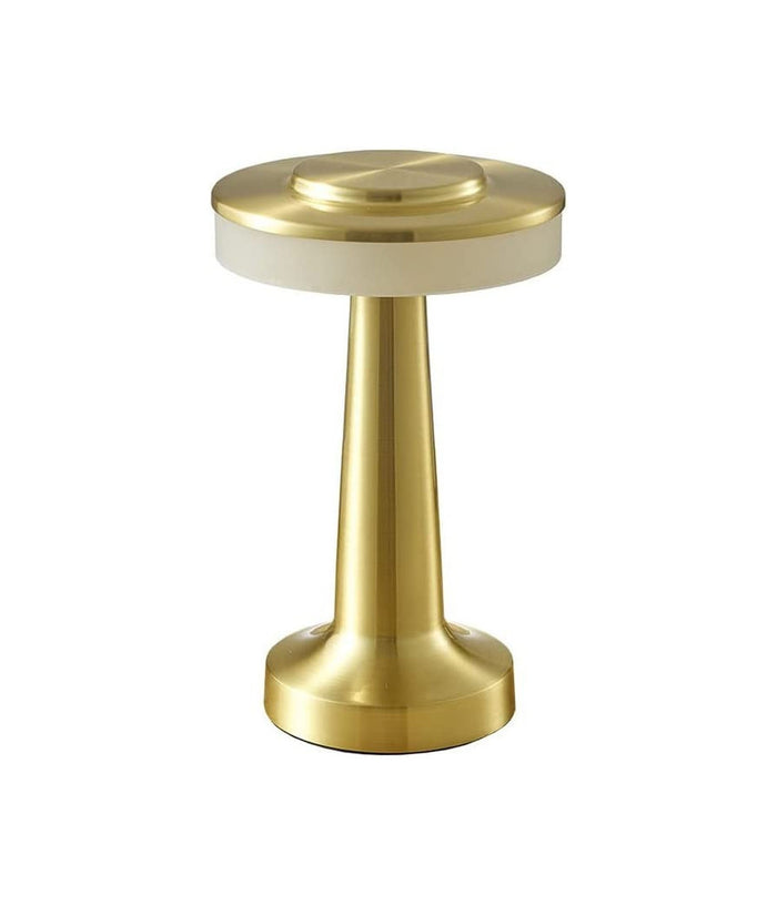 Lampada Da Tavolo Effetto Oro Ricaricabile Usb Lume Luce Calda Per Bar Locali         