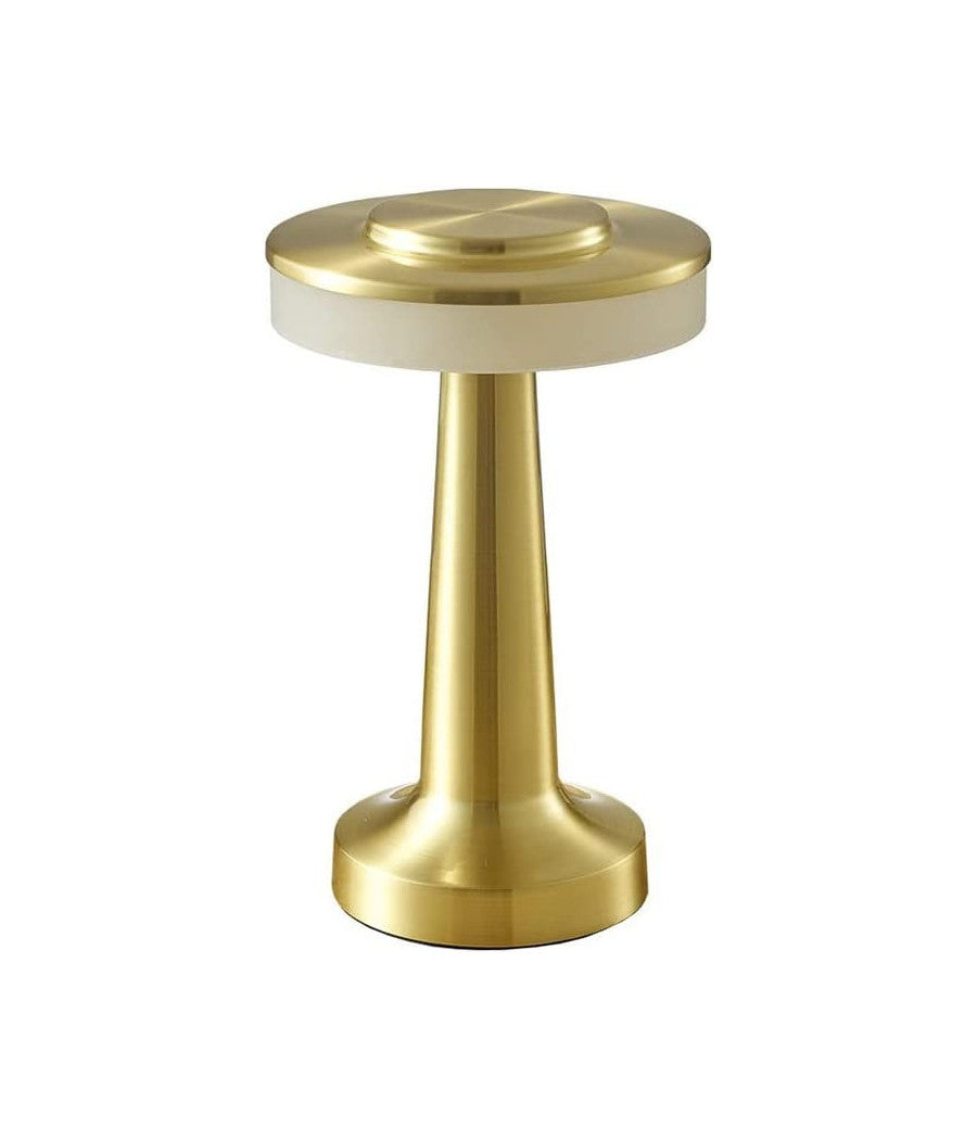 Lampada Da Tavolo Effetto Oro Ricaricabile Usb Lume Luce Calda Per Bar Locali         