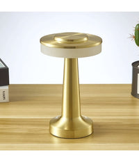 Lampada Da Tavolo Effetto Oro Ricaricabile Usb Lume Luce Calda Per Bar Locali         