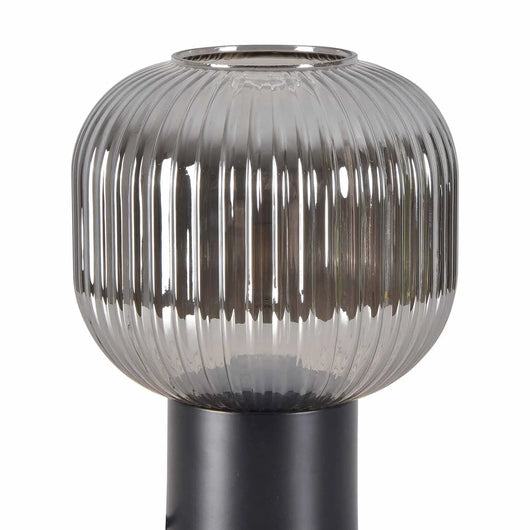 LÚZETE - LAMPADA DA TAVOLO FUMÉ SPECCHIATO Ø20 E27 SHELBY