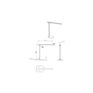 Ideal - Lampada da tavolo nera Fabas Luce - LED Touch integrato 10W dimmerabile CCT (3000K 4000K 5000K 6000K)