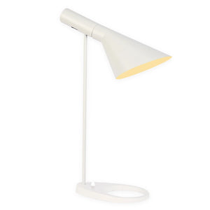 LÚZETE - LAMPADA DA TAVOLO IN ACCIAIO BIANCO BRENNA