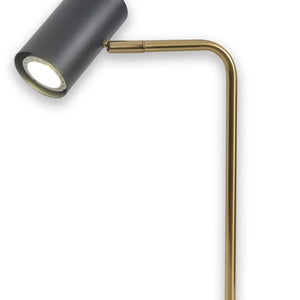 LÚZETE - LAMPADA DA TAVOLO IN ACCIAIO NERO/DORATO ADARA