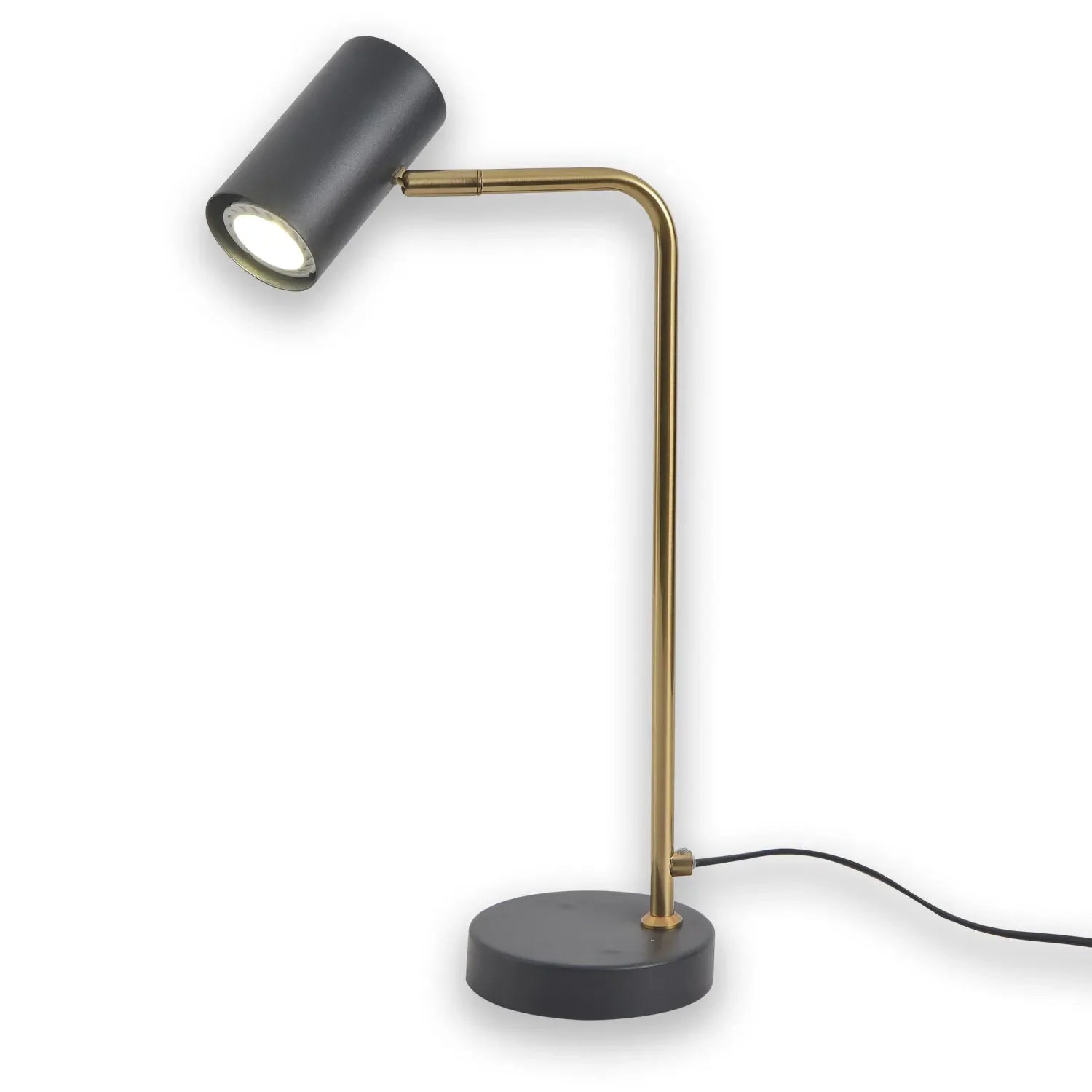 LÚZETE - LAMPADA DA TAVOLO IN ACCIAIO NERO/DORATO ADARA