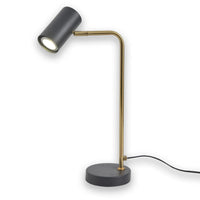 LÚZETE - LAMPADA DA TAVOLO IN ACCIAIO NERO/DORATO ADARA