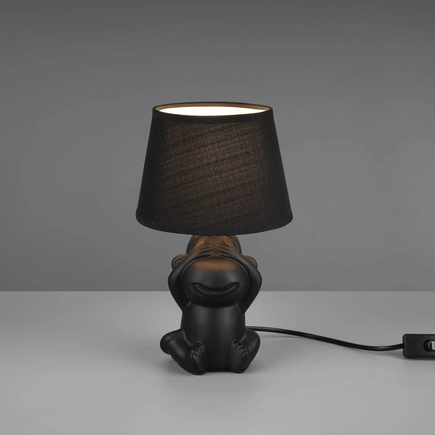 LÚZETE - LAMPADA DA TAVOLO IN CERAMICA NERA E14 KIBO