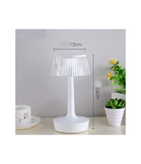 Lampada Da Tavolo In Cristallo Decorativa Con Led Rgb Touch Bianco 5v Q-tl153         