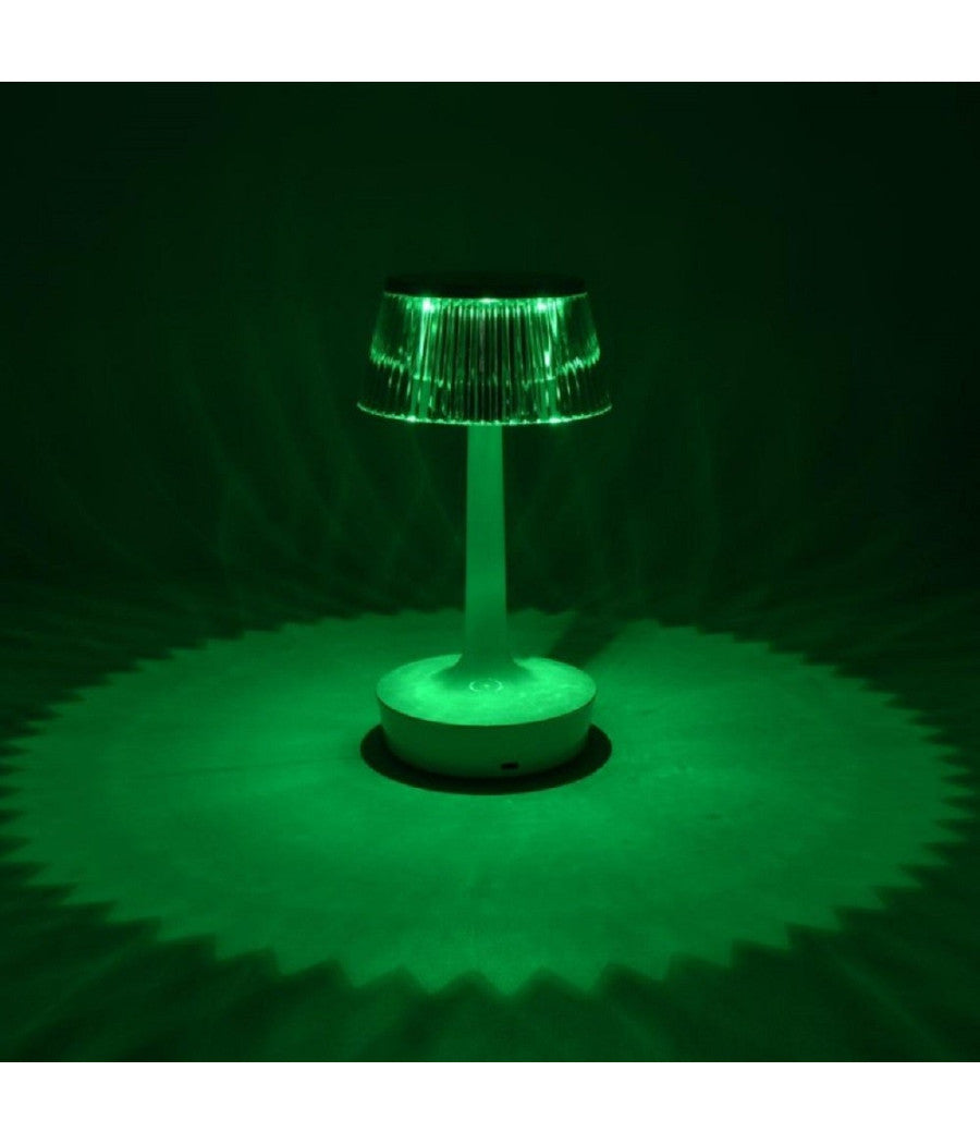 Lampada Da Tavolo In Cristallo Decorativa Con Led Rgb Touch Bianco 5v Q-tl153         