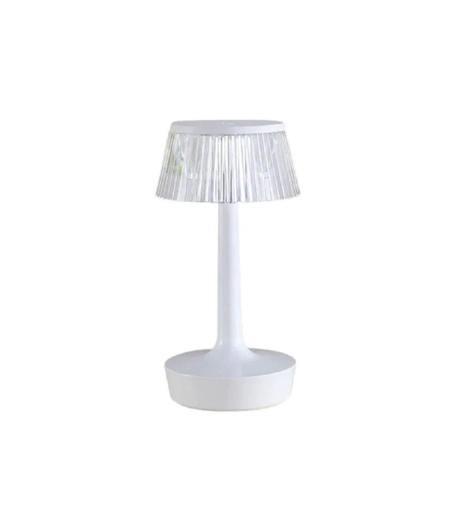 Lampada Da Tavolo In Cristallo Decorativa Con Led Rgb Touch Bianco 5v Q-tl153         