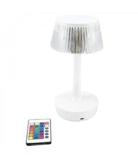 Lampada Da Tavolo In Cristallo Decorativa Con Led Rgb Touch Bianco 5v Q-tl153         