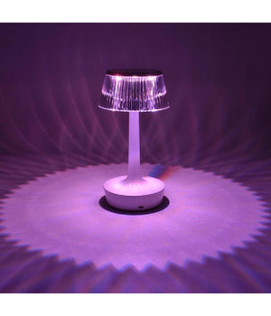 Lampada Da Tavolo In Cristallo Decorativa Con Led Rgb Touch Bianco 5v Q-tl153         