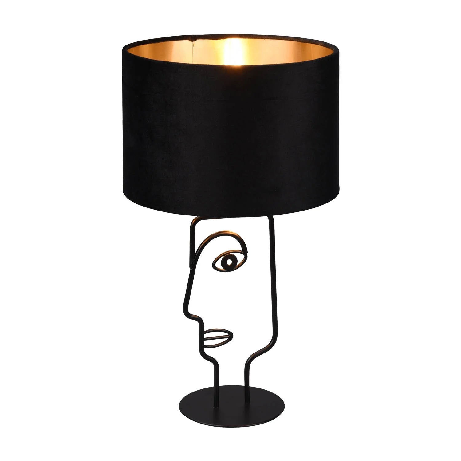 LÚZETE - LAMPADA DA TAVOLO IN METALLO OTIS PARALUME NERO