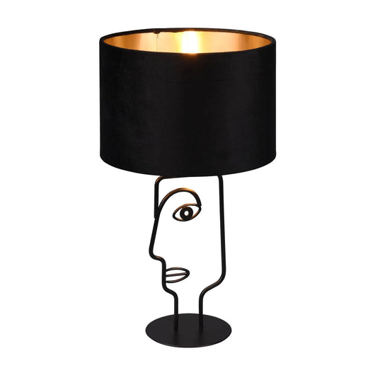 LÚZETE - LAMPADA DA TAVOLO IN METALLO OTIS PARALUME NERO