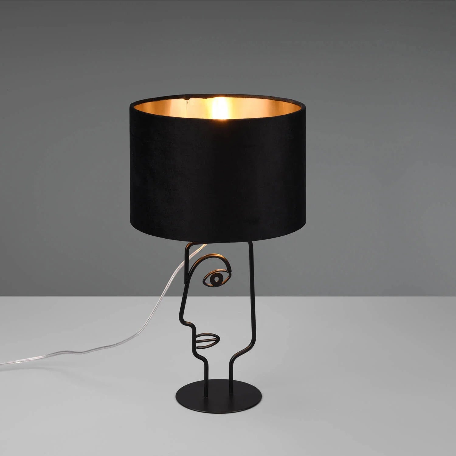 LÚZETE - LAMPADA DA TAVOLO IN METALLO OTIS PARALUME NERO