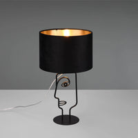 LÚZETE - LAMPADA DA TAVOLO IN METALLO OTIS PARALUME NERO