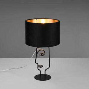 LÚZETE - LAMPADA DA TAVOLO IN METALLO OTIS PARALUME NERO