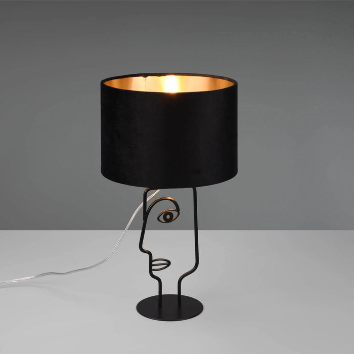 LÚZETE - LAMPADA DA TAVOLO IN METALLO OTIS PARALUME NERO