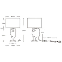 LÚZETE - LAMPADA DA TAVOLO IN METALLO OTIS PARALUME NERO