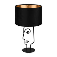 LÚZETE - LAMPADA DA TAVOLO IN METALLO OTIS PARALUME NERO