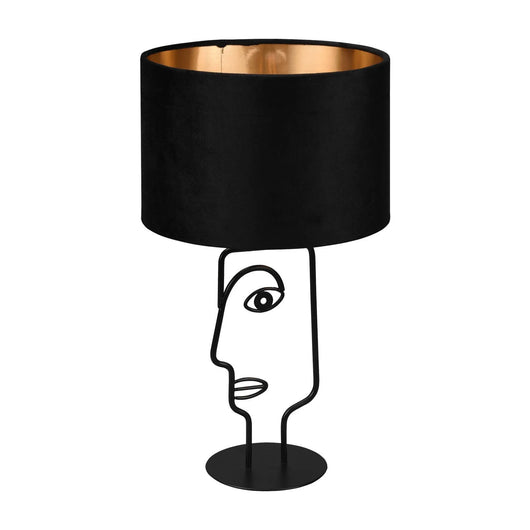 LÚZETE - LAMPADA DA TAVOLO IN METALLO OTIS PARALUME NERO