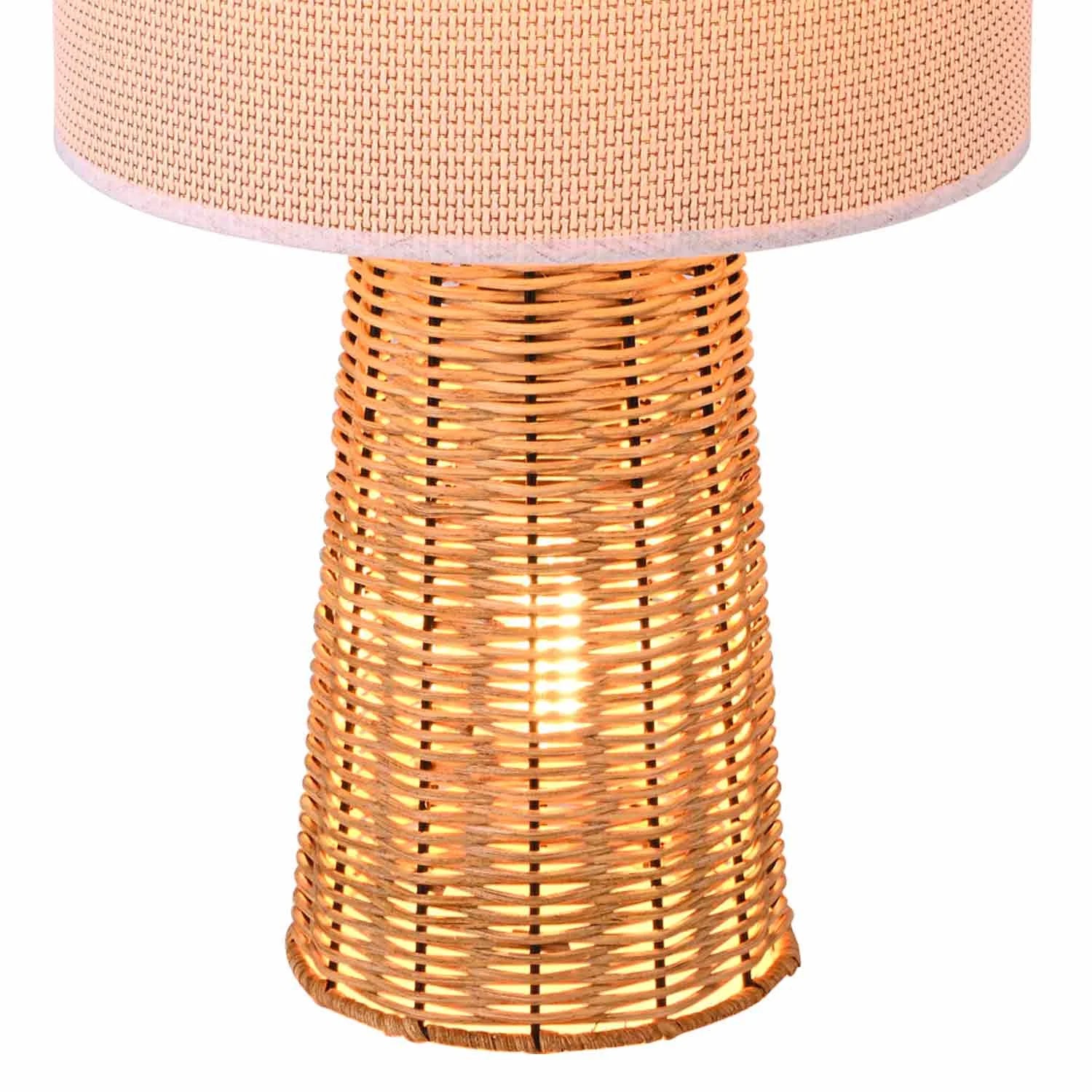 LÚZETE - LAMPADA DA TAVOLO IN RATTAN CAROLINA