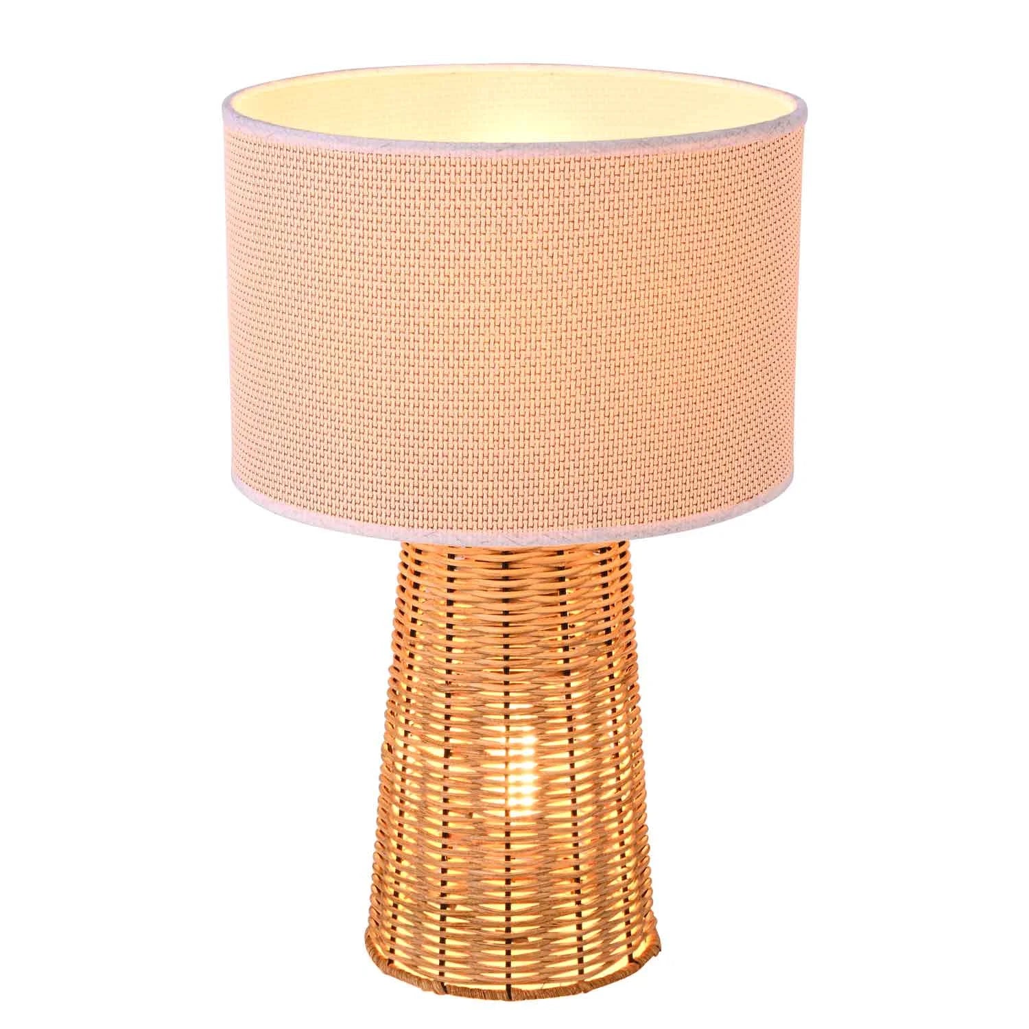 LÚZETE - LAMPADA DA TAVOLO IN RATTAN CAROLINA