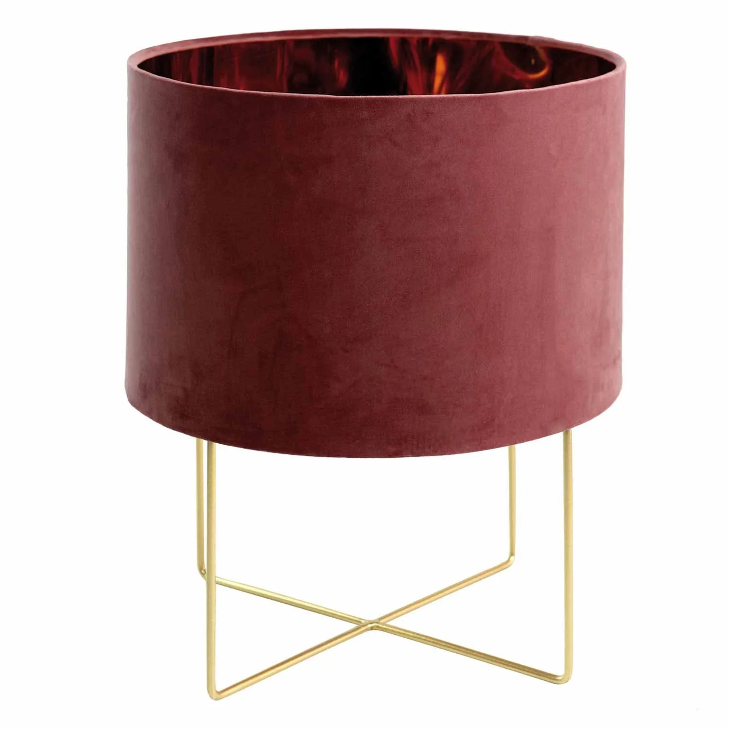 LÚZETE - LAMPADA DA TAVOLO IN VELLUTO MARRONE