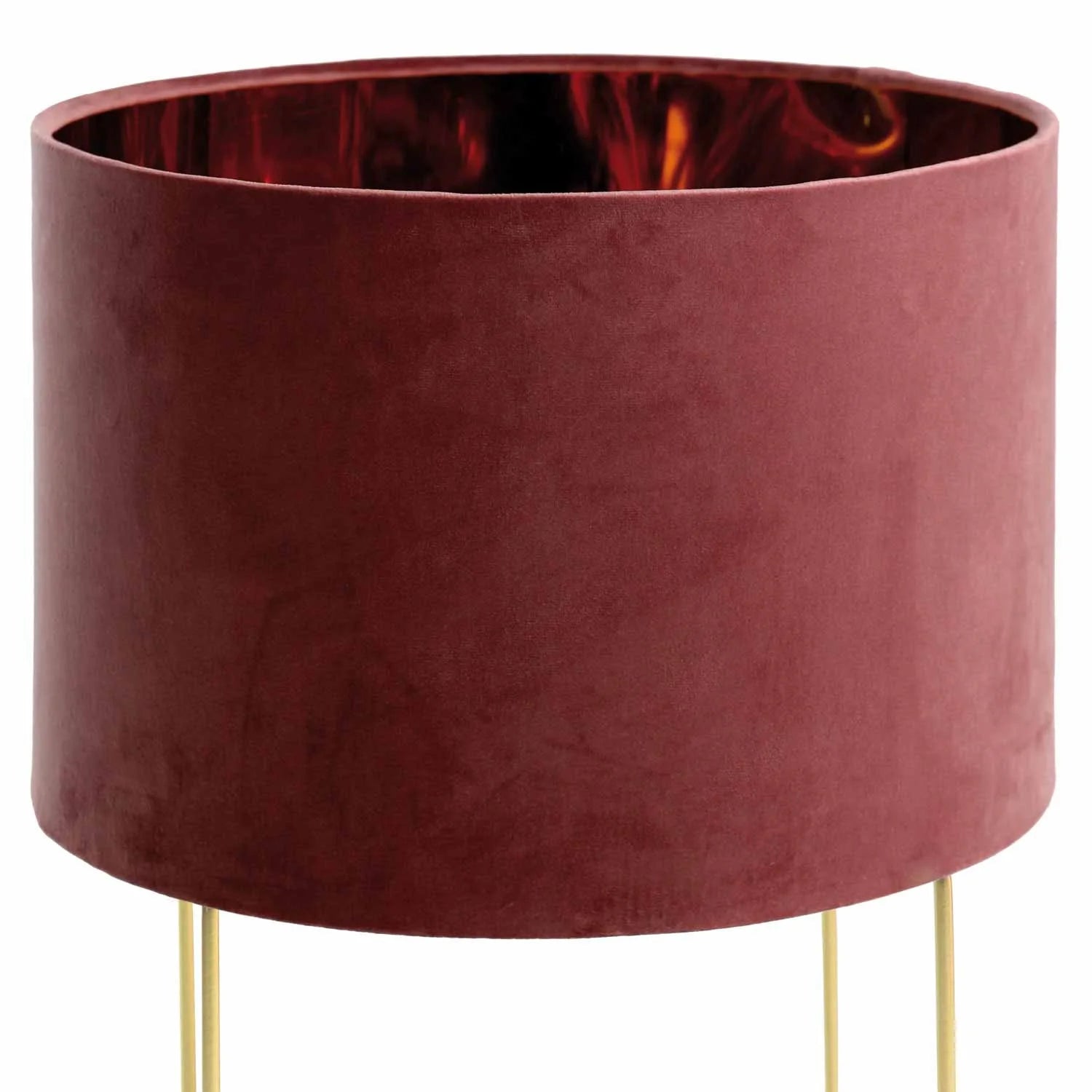 LÚZETE - LAMPADA DA TAVOLO IN VELLUTO MARRONE