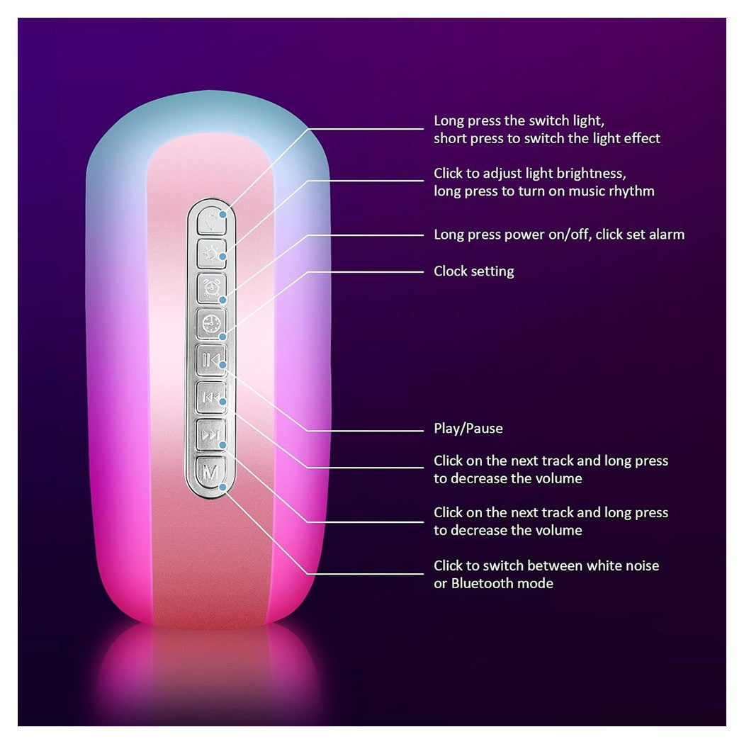 Trade Shop - Lampada Da Tavolo Intelligente Sveglia Luce Led Bluetooth Musica Per Adulti Bambini         