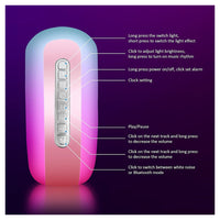 Trade Shop - Lampada Da Tavolo Intelligente Sveglia Luce Led Bluetooth Musica Per Adulti Bambini         