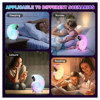 Trade Shop - Lampada Da Tavolo Intelligente Sveglia Luce Led Bluetooth Musica Per Adulti Bambini         