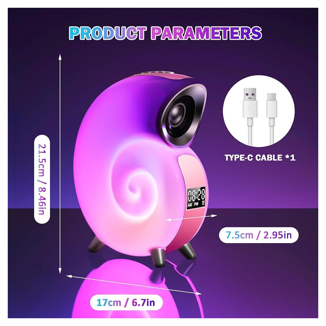 Trade Shop - Lampada Da Tavolo Intelligente Sveglia Luce Led Bluetooth Musica Per Adulti Bambini         