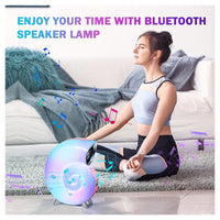 Trade Shop - Lampada Da Tavolo Intelligente Sveglia Luce Led Bluetooth Musica Per Adulti Bambini         