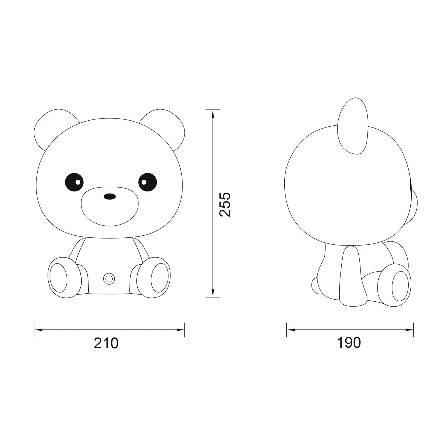 LÚZETE - LAMPADA DA TAVOLO LED 3W 3000K RGB ORSETTO BLU