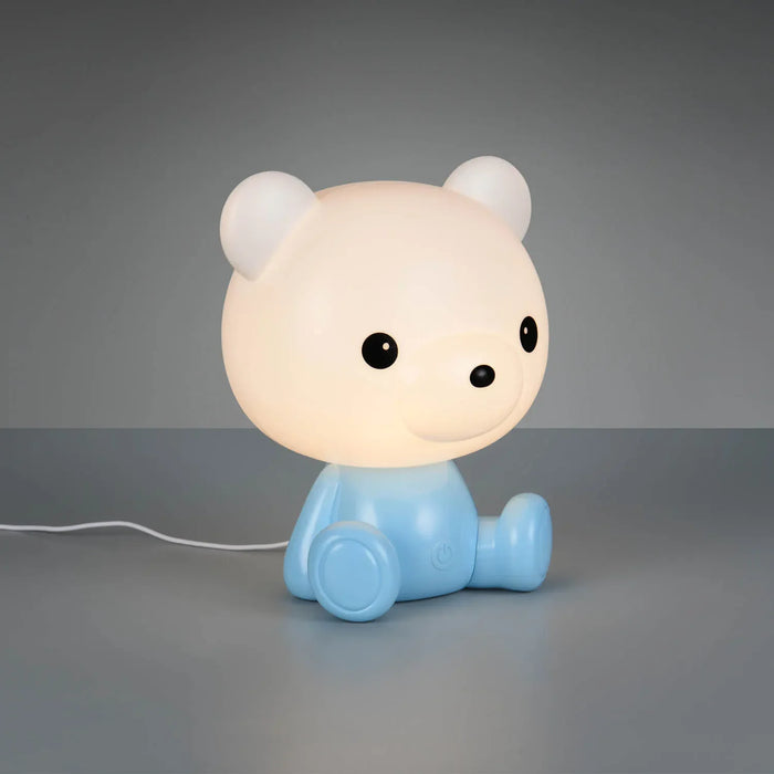 LÚZETE - LAMPADA DA TAVOLO LED 3W 3000K RGB ORSETTO BLU