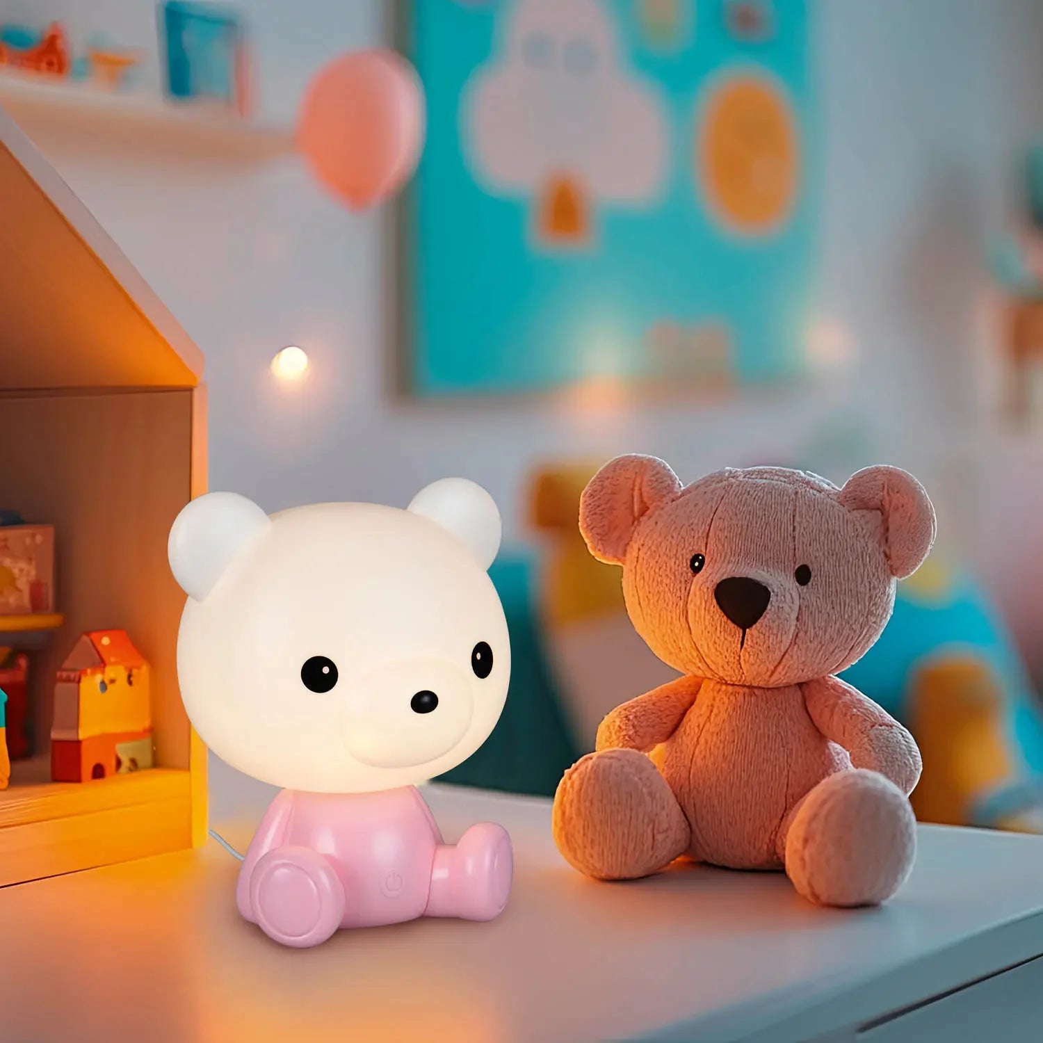 LÚZETE - LAMPADA DA TAVOLO LED 3W 3000K RGB ORSETTO ROSA